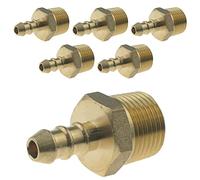 6 x Fulham Nozzle 1/2" Male BSP Thread Nipple Fitting for Orange 15mm OD 8mm Bore Flexible Gas Pipe