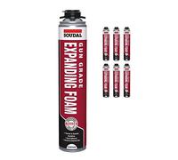 6 x Gap Filler Expanding Foam Soudal Gun Grade 750ml PU Polyurethane Foam Can
