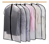 6 X Garment Covers, Dustproof Clothes Covers Niviy Moth Proof Coat Bag with Zip