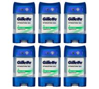 6 x Gillette Antiperspirant Hydrating Clear Gel 70ml - Aloe Scent