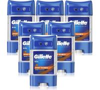 6 x Gillette Sport Antiperspirant Clear Gel 70ml - Sport Triumph