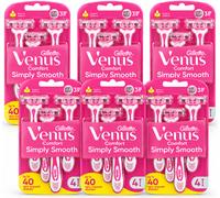 6 x Gillette Venus Simple 3-Blade Disposable Razors - 4 Pack - Women's shaving