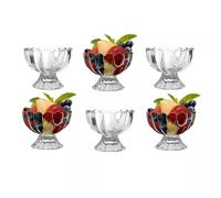 6 x Glass Fruit Bowl Cocktail Salad Fruit Serving Dishes Mini Dessert
