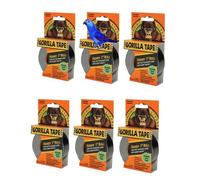 6 x Gorilla Tape Handy Roll 1" Wide x 9m Portable Strong Duct Tape Gorilla Glue