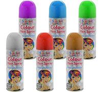 6 x Hair Spray Colour Temporary Washable For Special Occasion Multi Color Wash Out