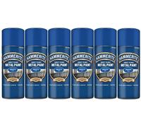 6 x Hammerite BLUE 400ml Direct To Rust Smooth Quick Drying Spray Paint