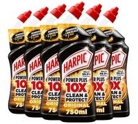 6 x Harpic Power Plus Max Disinfectant Toilet Cleaner Limescale Removal 750ml