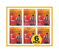 6 X HEALTHPOINT HEAT AID DIRECT TO SKIN HEAT PADS