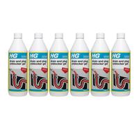 6 x HG Drain and Plug Unblocker Gel 1L