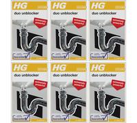 6 x HG Kitchen Duo Unblocker Kitchen Sink Quick And Powerful Drain Unblocker - 2 x 500ml