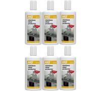 6 x HG Stainless Steel Protector Quick Shine And Polish Finish - 125ml