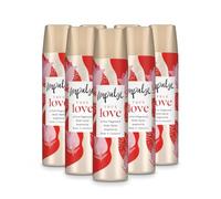 6 x Impulse Fragrance Body Spray 75ml True Love - Long Lasting Everyday Body-mist for Women, Portable Aerosol for Freshness and Confidence, Floral Perfume Deodorant Alternative