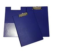 6 x Janrax A4 Blue Foldover Clipboards - Filing PVC Clip Board