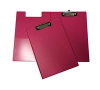 6 x Janrax A4 Pink Foldover Clipboards - Filing PVC Clip Board