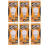 6 X JCB 60w Bayonet Cap LED GLS Light Bulb B22 BC Opal 4000k Cool White 820lm Replacement Bulb