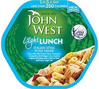 6 X JOHN WEST TUNA LIGHT LUNCH ITALIAN 220g (6 PACK BUNDLE)