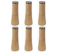 6 x Joseph Joseph Milltop Pepper Mill Non-Spill Ceramic Grinding Wooden