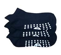 6 x Kids Trainer Grip Socks Gripper Non Skid Slip for Girls Colour:Black Size:UK 12-3
