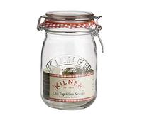 Kilner Clip Top Jar 1 Litre (1000 ml) Airtight Glass Storage Jar for Preserving Fruits Vegetables Coffee Tea Rice Flour Nuts Pasta