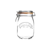 Kilner Clip Top Jar 1 Litre (1000 ml) Airtight Glass Storage Jar for Preserving Fruits Vegetables Coffee Tea Rice Flour Nuts Pasta
