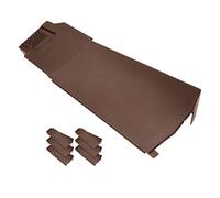 6 x Klober Contract Dry Verge Unit Pack for Gable/Apex Roof Tile Plastic End Cap - Left, Brown