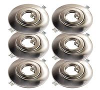 6 x Knightsbridge Hole Converter Kit (Brushed Chrome Finish)