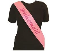6 x Ladies Pink BRIDESMAID Sashes Wedding Accessory Hen Party Night Out