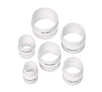 Tala 10A10924 Pastry Set of 6 Plastic Cutters, White