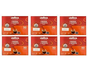 6 x Lavazza Crema e Gusto Forte Cialde 50 coffee pods, Italian coffee, roasted and ground coffee