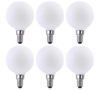 6 x LED Filament Bulb G60 Globe 4W ~ 40W E14 Opal Warm White 2700K