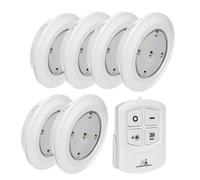 6 x LED Lamps Light Set Remote Control Ceiling Wall Mounted AAA Battery 6 PCS UK