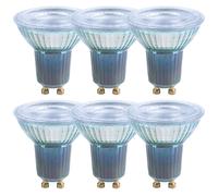 6 X LED Premium Lamps Glass Reflector 9,6W GU10 750lm 840 Neutral White 4000K [EEK: F]