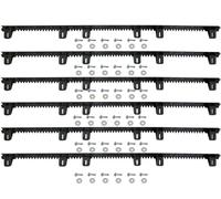 6 x Life 3SP25300 Racks Plastic Nylon Heavy Duty Rack with Steel Reinforced Plastic Rack for Sliding Gate Operators Sliding Gates Total 6 m with Mounting Screws