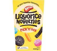 6 X Liquorice Pick N Mix Box 400g Aniseed & Flavour Gums and Jelly Buttons Delicious Tasty And Twisty Treat Gift Hamper For Birthday,Christmas,Easter,New Year