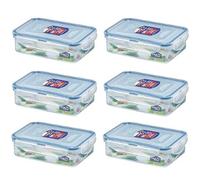 6 X Lock & Lock Food Storage 550ml Rectangular Box HPL815