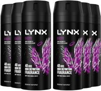 6 x Lynx 48 hrs Deodorant Body Spray 150ml - Excite