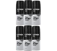 Lynx Black 72 HRS Anti Sweat Anti-Perspirant Body Spray for Men, 6x150ml