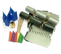 6 X Make your own 14" Black & Silver Christmas cracker kits x 6