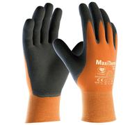 6 x MaxiTherm 30-201 Palm Coated KW Thermal Lined Latex Work Gloves - Orange