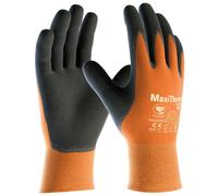 6 x MaxiTherm 30-201 Palm Coated KW Thermal Lined Latex Work Gloves - Orange