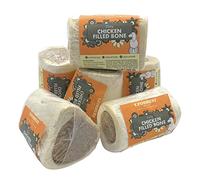 6 x Meat Filled Bones 3" - 100% Natural Dog Treats - Produced in UK (Chicken)