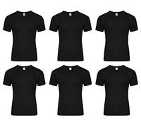 6 x Mens Thermal Long Johns Top Bottom Underwear Trousers T Shirt Set S M L XL (Black T-Shirt, S)