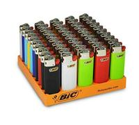6 x Mini BIC Lighter Set J5 BIC Gas Lighters, Classic Design Size Assorted Colors, Flint Wheel Long Lasting Pocket Candle BBQ Lighter