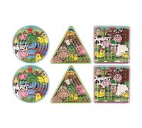 6 X Mini Farm Animals Puzzle Mazes