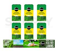 6 x Miracle-Gro Water Soluble 1KG Lawn Food Thicker Greener Healthier Lawn Box