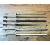 6 x New Solid Stainless Steel Bank Sticks 30-50cm Carp fishing Tackle T BAR NGT
