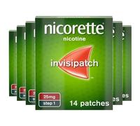 6 x Nicorette Step 1 Invisi 25mg Patch Nicotine 14 Patches