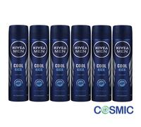 6 X NIVEA MEN Cool Kick Anti-Perspirant Deodorant Spray - 150ml