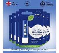 NIVEA Lip Balm Original Care (4.8g) Lip Balm Deeply Hydrates Lips for 24h+, with 100% Natural Origin Ingredients, Shea Butter, and Vitamins, Lip Care