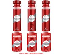 6 x Old Spice ORIGINAL Deodorant Stick & Body Spray Mix fresh odour 50ml +150ml